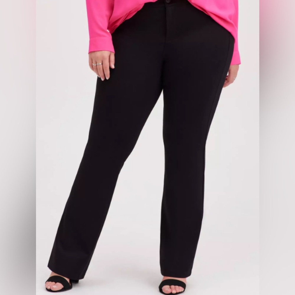Torrid Bombshell Boot Studio Luxe Ponte High Rise Pant Black 18w ExShort